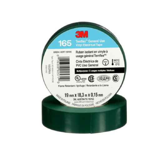 Cinta TEMFLEX 165 19mm x9m verde